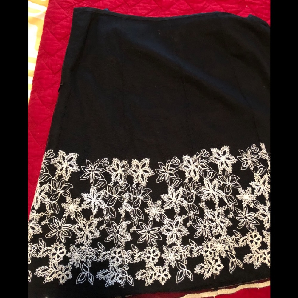 Summer Skirt w/ Embroidered Flowers